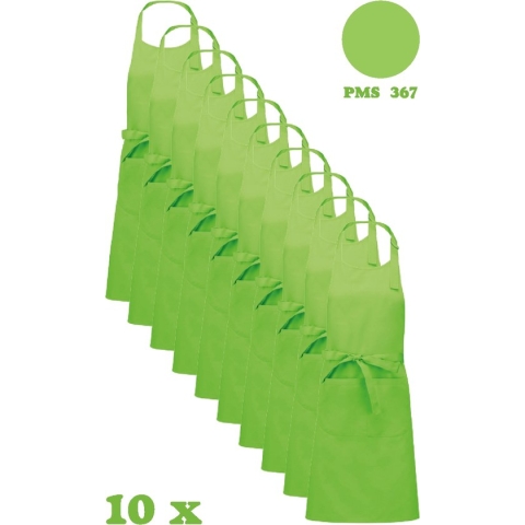 Awesome-Gifts - Horeca schort - Keukenschort - Kookschort - Barbecueschort - onbedrukt - 76 x 90 cm - per 10 stuks - Lime