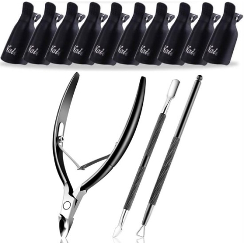Goodbitz® - Manicureset met nagelclips - Nagellak clips - Soak off clips - Nagelclips - Gellak verwijderen - Gellak remover - Soak off gellak - Nail polish remover - Nagelschaar - Nagelriem knipper - Nagellak verwijderaar - Nagelschraper - Bokkenpoot