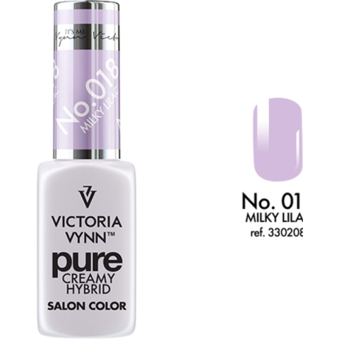 VICTORIA VYNN™ Gel Nagellak - Gel Polish - Pure Creamy Hybrid  - 8 ml - Milky Lilac  - 018 - Lila