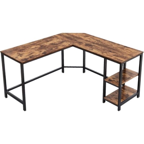 Nuvolix hoekbureau - bureau - L-vormig - Hout - Bruin - 138*138*75CM
