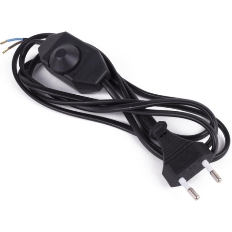 Benson Stroomsnoer met Stekker & Vloerdimmer - Zwart - 2 meter