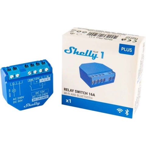 Shelly Plus 1 Schakelactor Bluetooth, WiFi Shelly