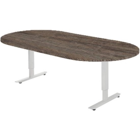 Offeco Bureau York - Bureau - Bureautafel - Vergadertafel - Gaming bureau - Game bureau - Computertafel - Desk - Bureau Wit - Verstelbaar bureau - Gaming Desk - Bureau tafel - Bureau verstelbaar  Logan eik  240x120cm-- blad-  onderstel- x120