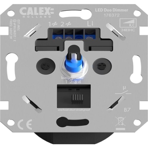 Calex LED Wanddimmer - Inbouw Dimmer - Fase afsnijding - Universeel