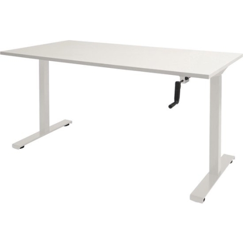RoomForTheNew Bureau Heathrow Slinger-Desk - Zit sta Bureau - Zit sta Bureau Elektrisch - Gaming Bureau - Game Bureau - Verstelbaar Bureau - standing Desk - slinger bureau--Wit blad-Wit  onderstel- 140x80