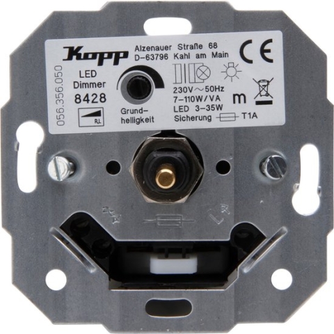 Kopp Technikcenter LED Inbouw Sokkel Dimmer - 3 t/m 35 Watt - Universeel