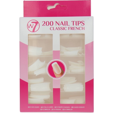 W7 200 Nail Tips - Classic French