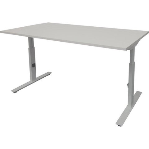 RoomForTheNew Bureau Schiphol plus-Bureau - Bureautafel - Gaming bureau - Game bureau - Computertafel - Desk - Bureau wit - Verstelbaar bureau - Gaming Desk - Bureau tafel - Bureau verstelbaar--Grijs blad-Aluminium  onderstel- 180x80