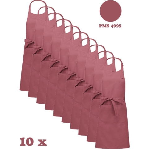 Awesome-Gifts - Horeca schort - Keukenschort - Kookschort - Barbecueschort - onbedrukt - 76 x 90 cm - per 10 stuks - Marsala