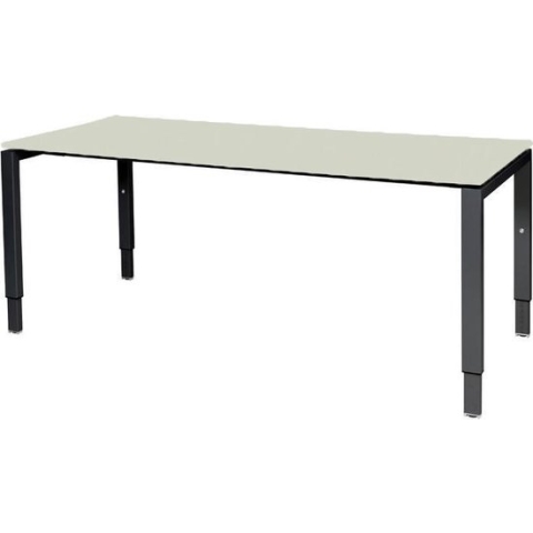 RoomForTheNew Bureau Hartsfield-Bureau - Desk - Bureautafel - Gaming bureau - Game bureau - Computertafel - Bureau - Gaming Desk - Table - Bureau tafel - Computerbureau - Office Desk - Gaming tafel - thuiswerkplek--Grijs blad-Zwart  onderstel- 120x80