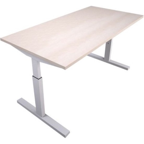 Offeco  Bureau Lobo  - Verstelbaar - Bureaus - Bureau - Kantoormeubels - Game bureau - height adjustable desk - Gaming desk - computertafel - Thuiswerken - 160x80cm - Wit - Wild peren-- blad-  onderstel- x80
