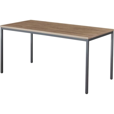 Bureautafel of kantinetafel breed 120CM diep 80CM bladkleur Kersen framekleur Licht grijs (Ral 7035)