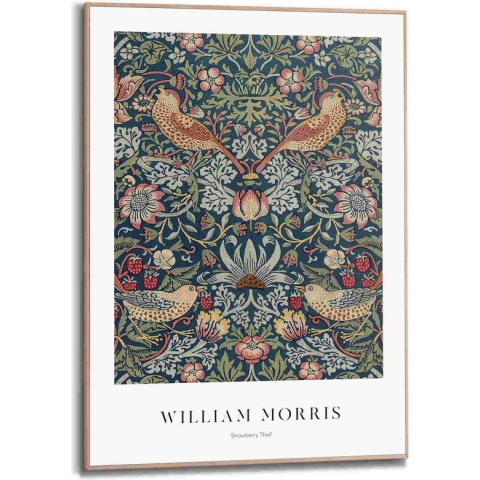 Schilderij Kunst William Morris - strawberry thief 70x50 cm