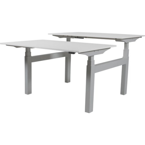 Zit Sta Bureau (2pp) - Elek 140x80/80 krijtwit - alu frame