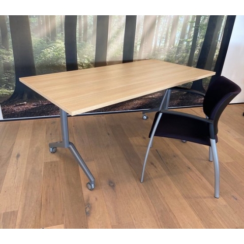 Universele klaptafel Hyper breed 180CM diep 80CM bladkleur Robson Eiken framekleur Aluminium (RAL9006)