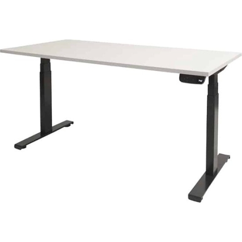 Zit Sta Bureau - T-poot Elek 160x80 grijs -wit frame