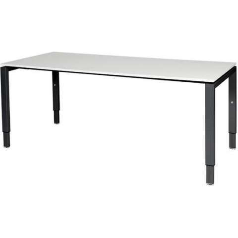 RoomForTheNew Bureau Hartsfield-Bureau - Desk - Bureautafel - Gaming bureau - Game bureau - Computertafel - Bureau - Gaming Desk - Table - Bureau tafel - Computerbureau - Office Desk - Gaming tafel - thuiswerkplek--Wit blad-Zwart  onderstel- 120x80