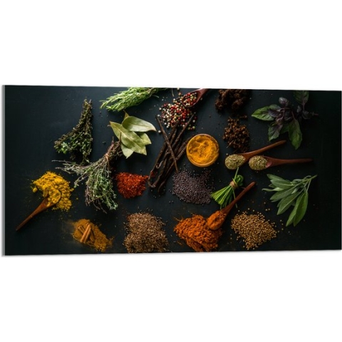 Acrylglas - Verzameling Planten en Kruiden - 100x50 cm Foto op Acrylglas (Met Ophangsysteem)