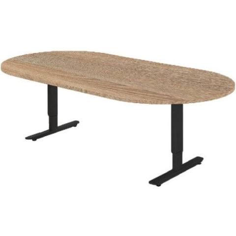 Offeco Bureau York - Bureau - Bureautafel - Vergadertafel - Gaming bureau - Game bureau - Computertafel - Desk - Bureau Zwart - Verstelbaar bureau - Gaming Desk - Bureau tafel - Bureau verstelbaar  Midden eiken   240x120cm-- blad-  onderstel- x120