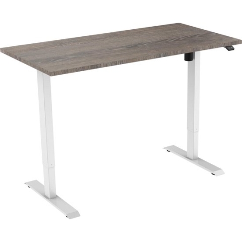 OrangeLabel Euroseats Z1 Desk wit frame / Blad Logan Eik maat 160x80cm. Elektrische zit/sta bureau