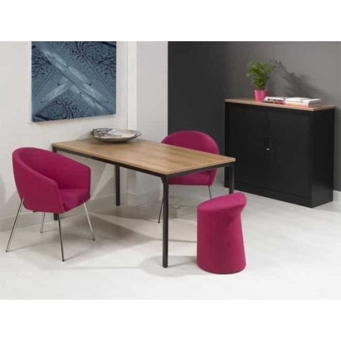 Bureautafel of kantinetafel breed 160CM diep 80CM bladkleur Lichtgrijs framekleur Licht grijs (Ral 7035)