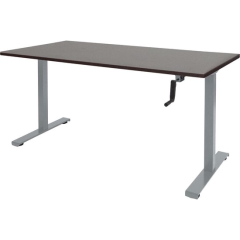 RoomForTheNew Bureau Heathrow Slinger-Desk - Zit sta Bureau - Zit sta Bureau Elektrisch - Gaming Bureau - Game Bureau - Verstelbaar Bureau - standing Desk - slinger bureau--Logan eiken blad-Aluminium  onderstel- 120x80