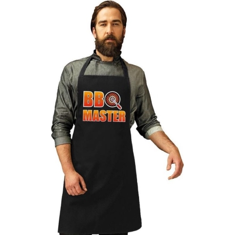 BBQ Master barbecueschort/ keukenschort zwart heren