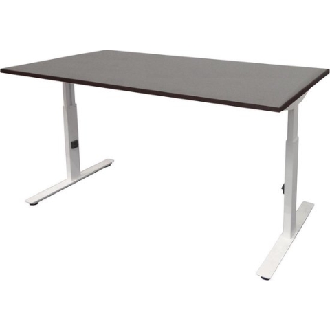 RoomForTheNew Bureau Schiphol plus-Bureau - Bureautafel - Gaming bureau - Game bureau - Computertafel - Desk - Bureau wit - Verstelbaar bureau - Gaming Desk - Bureau tafel - Bureau verstelbaar--Logan eiken blad-Wit  onderstel- 160x80
