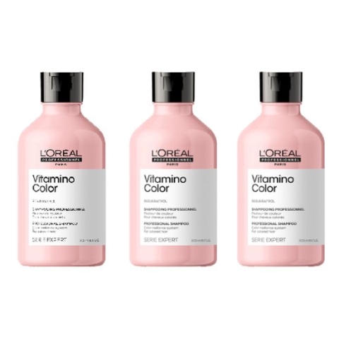 L’Oréal Professionnel Vitamino Color Shampoo – Kleurbeschermende shampoo voor gekleurd haar – Reisverpakking - Serie Expert – 3 x 100ml