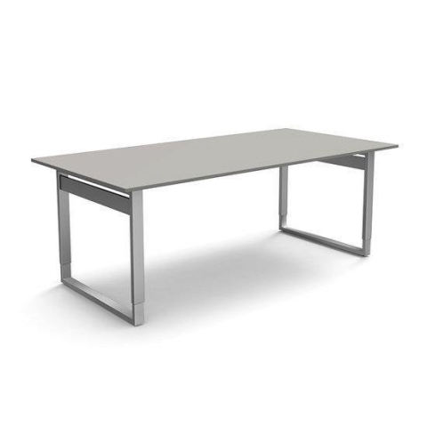 Vergadertafel Atwork grijs 200x100cm verstelbaar