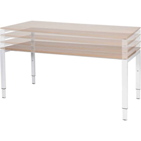 Verstelbaar Bureau - Domino 200x90 Eiken - zwart frame