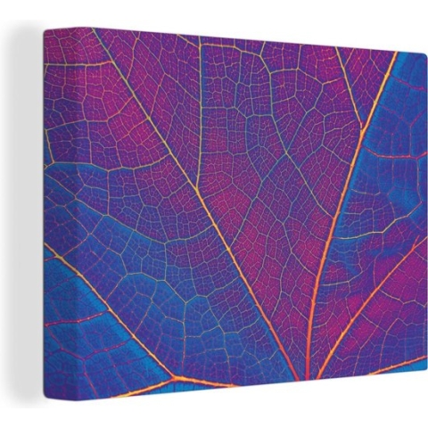 Canvas Schilderij infrarood blad - 120x90 cm - Wanddecoratie