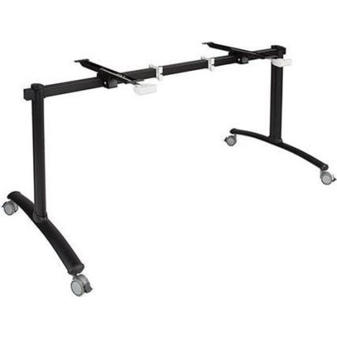 Verrijdbare klaptafel Perudo breed 140CM diep 80CM bladkleur Beuken framekleur Aluminium (RAL9006)