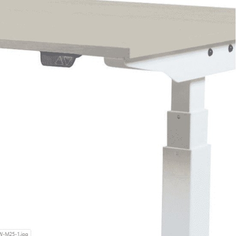 Zit Sta Bureau - Elektrisch 140x80 licht grijs -alu frame