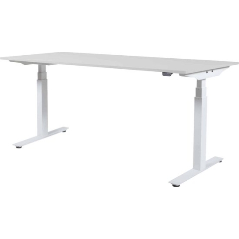 Zit Sta Bureau - Plus Elek 180x90 krijtwit - wit frame