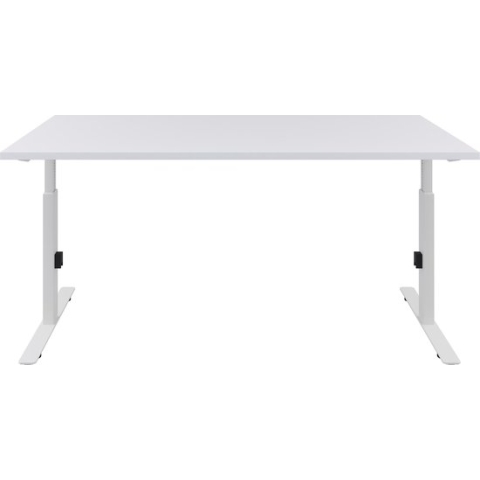 RoomForTheNew Bureau Schiphol plus-Bureau - Bureautafel - Gaming bureau - Game bureau - Computertafel - Desk - Bureau wit - Verstelbaar bureau - Gaming Desk - Bureau tafel - Bureau verstelbaar--Wit blad-Wit  onderstel- 120x80