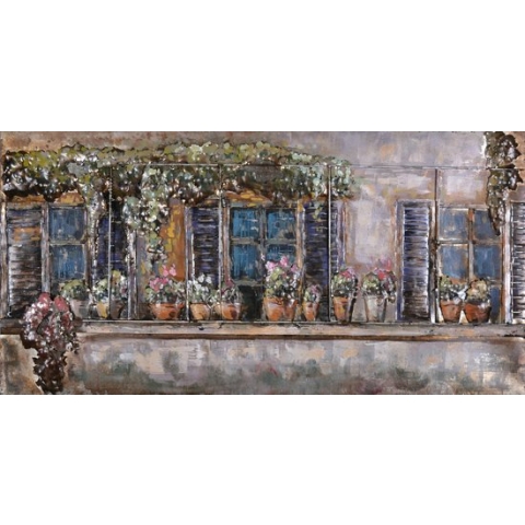 3D art Metaalschilderij - schilderij - Woonhuis - 150 x 60 - woonkamer slaapkamer