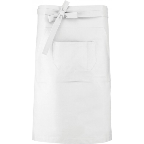Schort/Tuniek/Werkblouse Unisex One Size Kariban White 100% Katoen