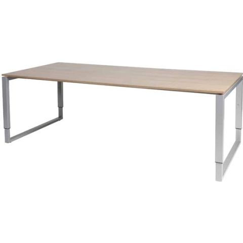 Vergadertafel - Verstelbaar - 220x100 Havana Kersen - alu frame