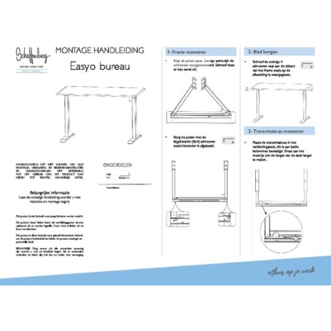 Schaffenburg Easyo Zit-sta-bureau Multikleur (Ongemonteerd)