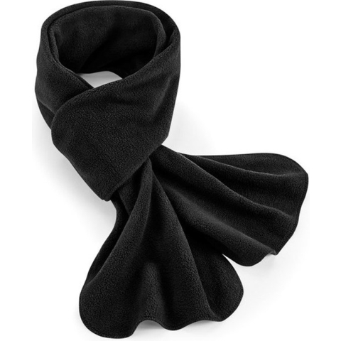 Warme fleece winter sjaal zwart voor volwassenen - Gemaakt van 100% gerecycled polyester