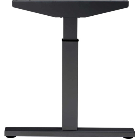 Hoogte verstelbaar T-poot bureau Quick breed 180CM diep 80CM bladkleur Robson Eiken framekleur Aluminium (RAL9006)