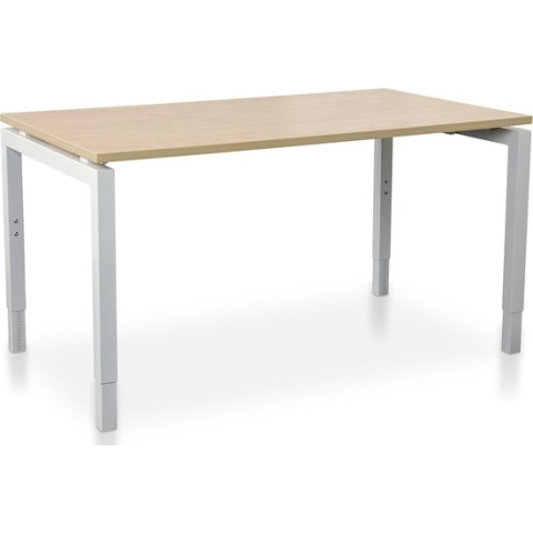 Rechthoek bureau instelbaar | Start Nevada | 160 x 80 cm | Frame wit - blad wild peren