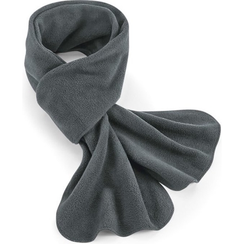 Warme fleece winter sjaal donkergrijs voor volwassenen - Gemaakt van 100% gerecycled polyester