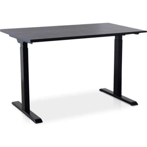 Zit-sta bureau snelslinger verstelbaar - MRC FAST FLEX | 140 x 80 cm | frame zwart - blad zwart eiken