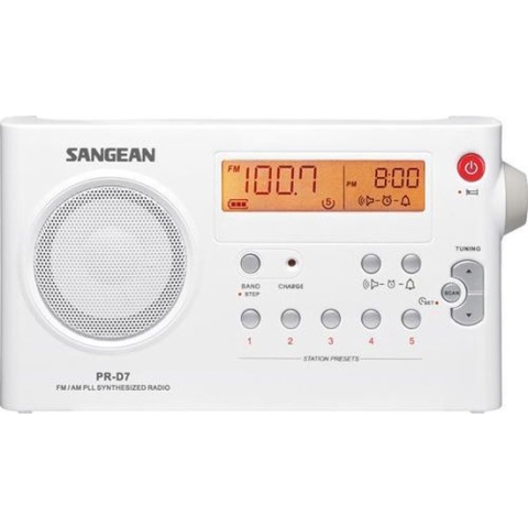 Sangean PRD7PACK - Draagbare radio met adapter - Wit