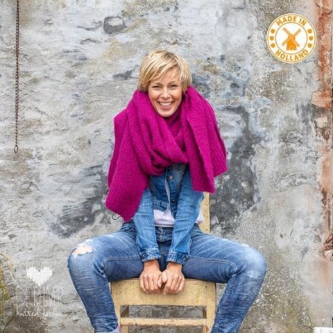 De Reuver Knitted Fashion SHAWL 100% NEDERLANDS (585)