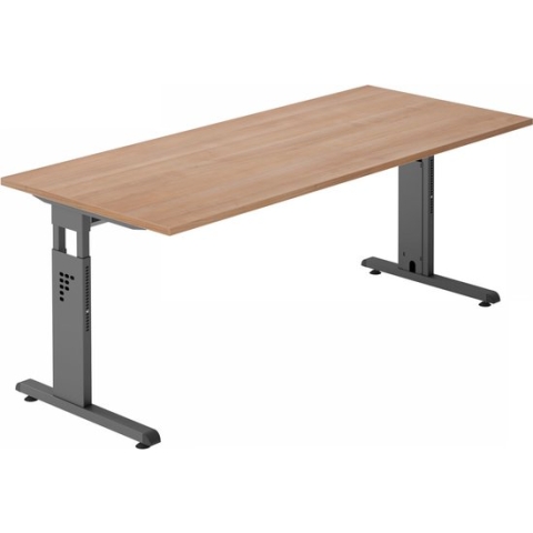 MEGA 19 G | Bureau - 180 x 80 Tafelhoogte I In hoogte verstelbaar Walnoot/Grafiet