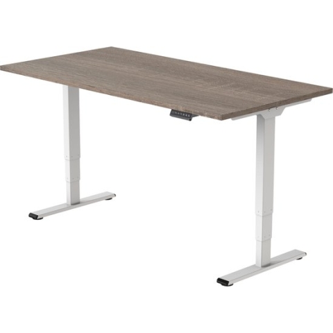 OrangeLabel elektrisch zit/sta bureau Eco frame wit. Voldoet aan de NEN EN 527. Inclusief Robson Eik blad maat 140x80