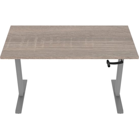 Office Hero® Cosmic Slinger- Zit sta bureau in hoogte verstelbaar grijs frame - Game bureau - Computertafel - Werktafel - 140x80 - Robson eik